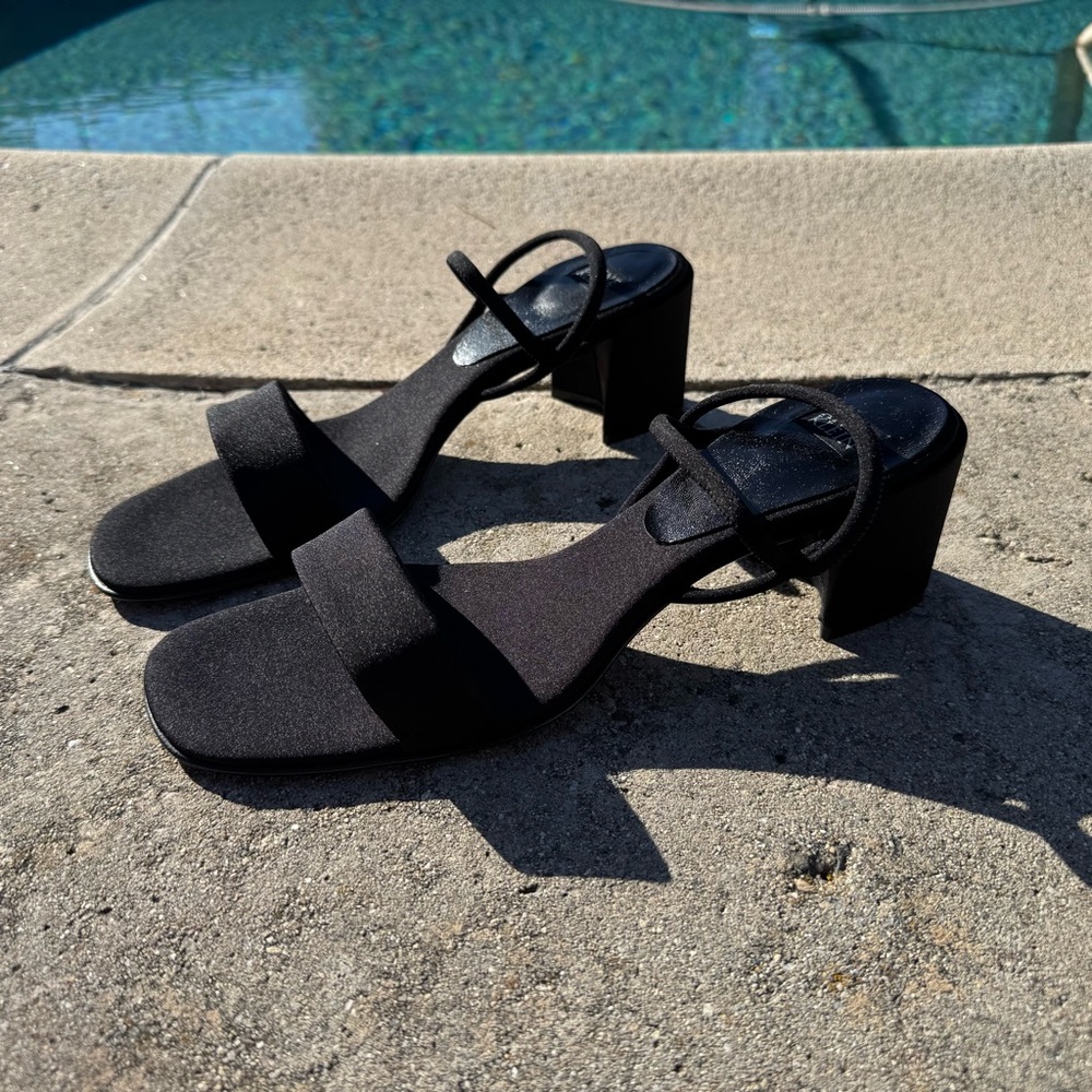Anne Klein Elegant Black Heeled Sandals